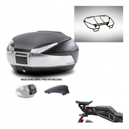 SHAD Baul SH48 tapa respaldo + soporte montaje parrilla superior KIT-442570