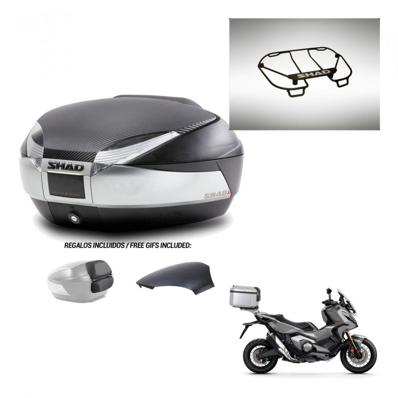 SHAD Baul SH48 tapa respaldo + soporte montaje parrilla superior KIT-442586