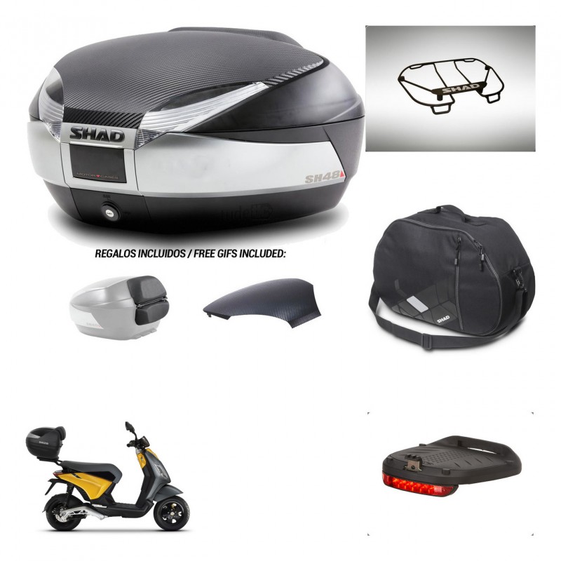 SHAD Baul SH48 tapa respaldo + soporte montaje accesorios KIT-442645