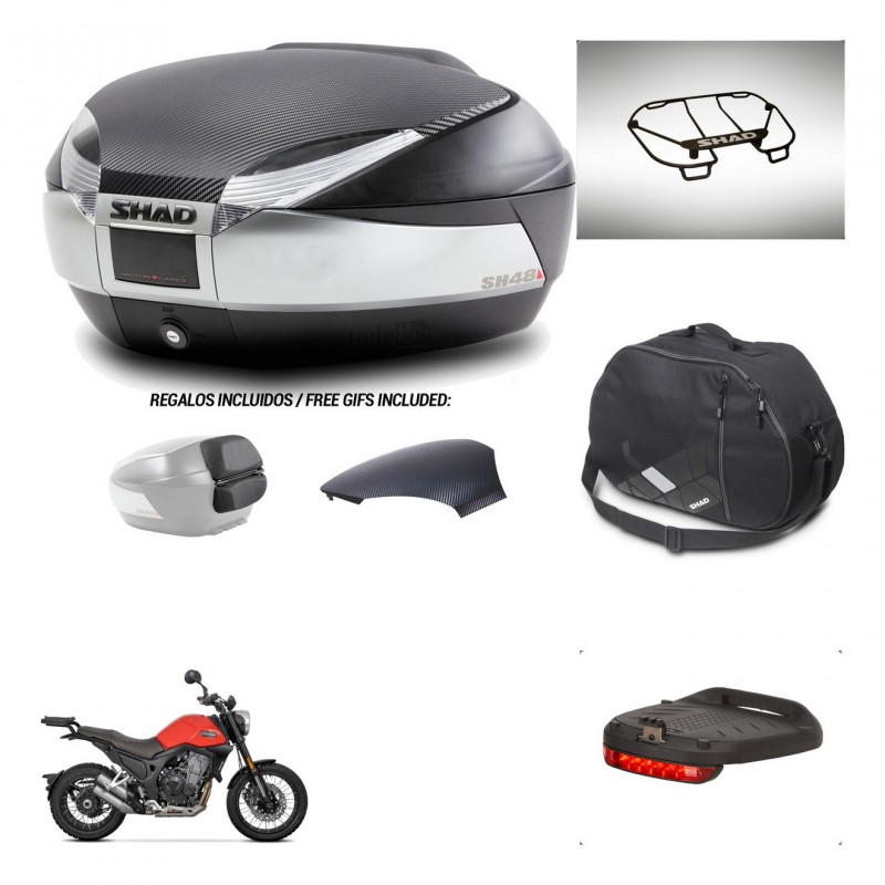 SHAD Baul SH48 tapa respaldo + soporte montaje accesorios KIT-442669