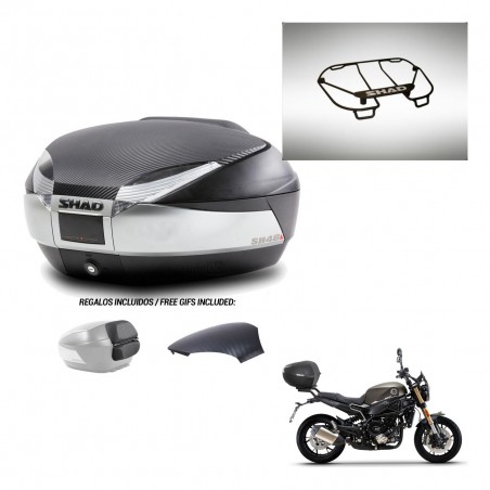 SHAD Trunk SH48 backrest cover + mounting bracket upper grill KIT-442682