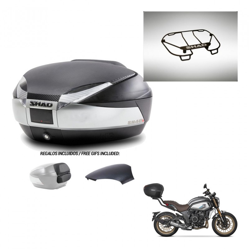 SHAD Baul SH48 tapa respaldo + soporte montaje parrilla superior KIT-442690