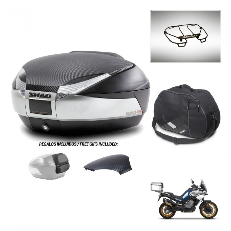 SHAD Baul SH48 tapa respaldo + soporte montaje accesorios KIT-442700