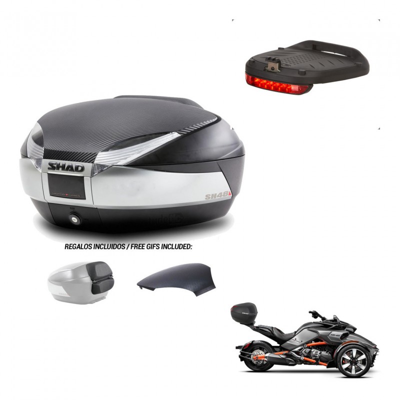 SHAD Trunk SH48 backrest cover + mounting bracket brake light KIT-442703