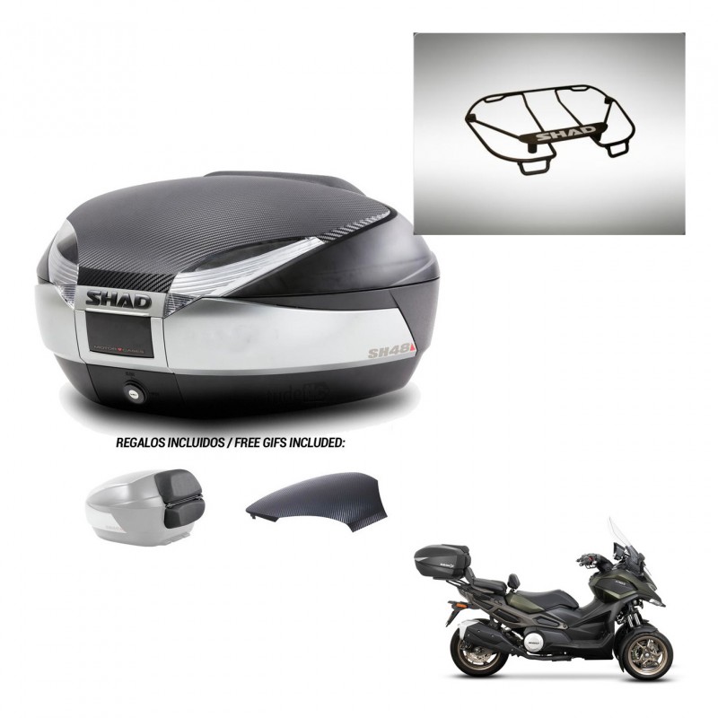SHAD Baul SH48 tapa respaldo + soporte montaje parrilla superior KIT-442714