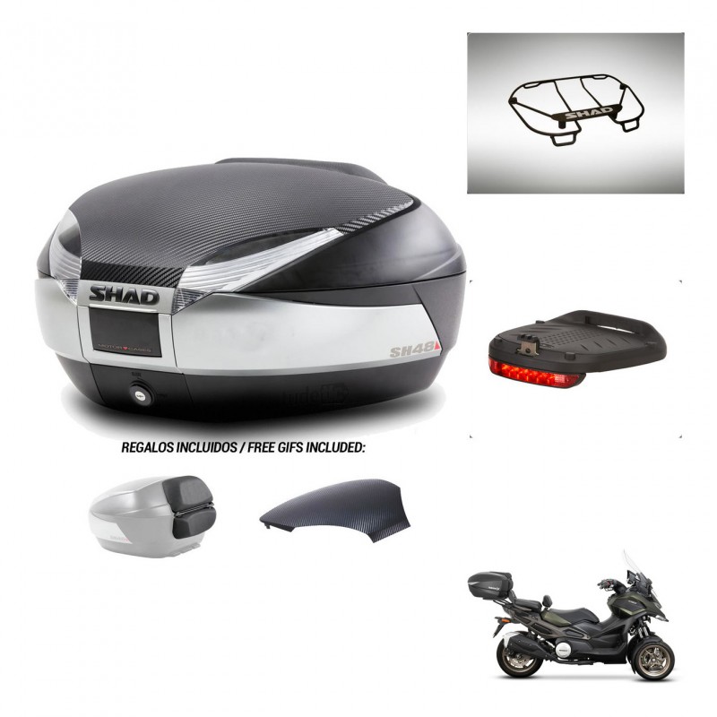 SHAD Baul SH48 tapa respaldo + soporte montaje accesorios KIT-442715