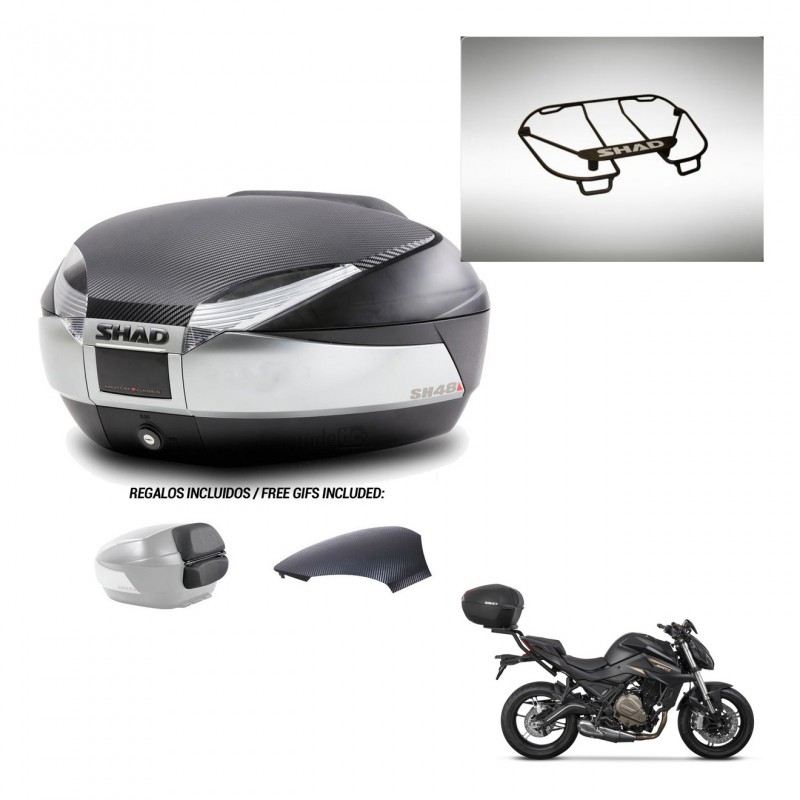 SHAD Baul SH48 tapa respaldo + soporte montaje parrilla superior KIT-442722