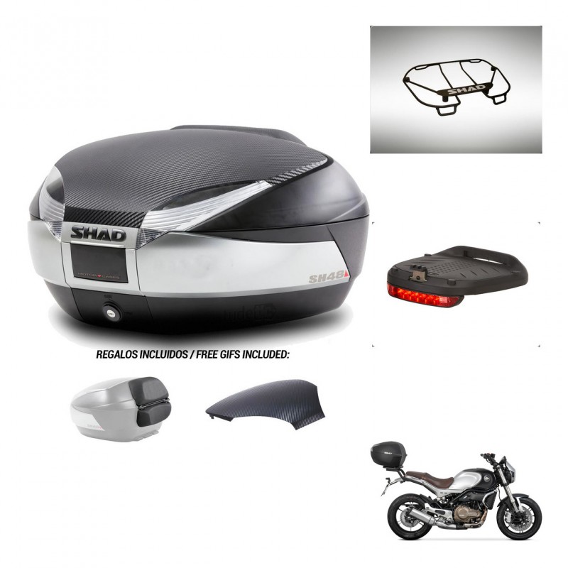 SHAD Baul SH48 tapa respaldo + soporte montaje accesorios KIT-442731