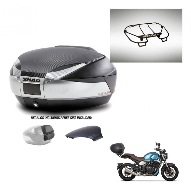 SHAD Baul SH48 tapa respaldo + soporte montaje parrilla superior KIT-442746