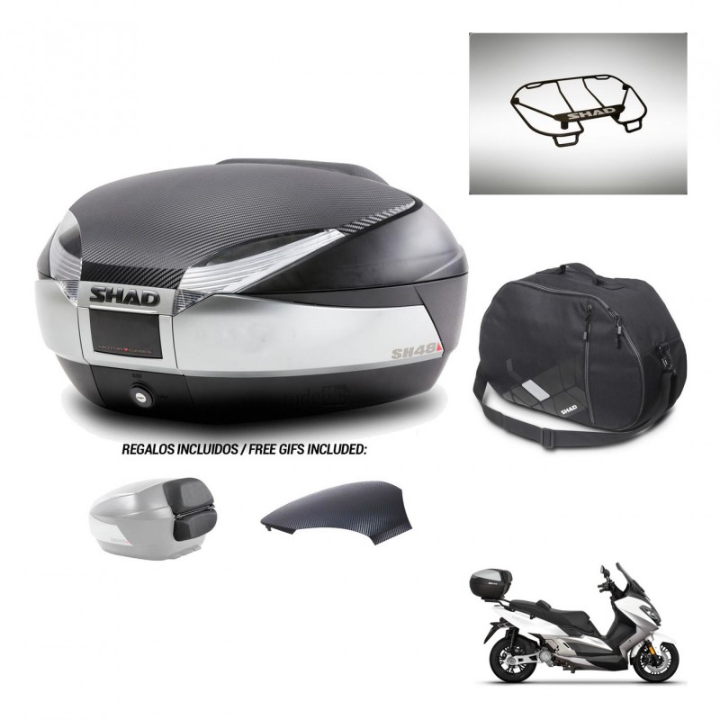 SHAD Baul SH48 tapa respaldo + soporte montaje accesorios KIT-442780