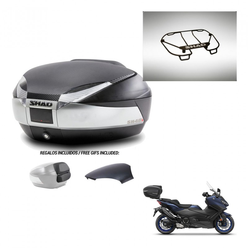 SHAD Baul SH48 tapa respaldo + soporte montaje parrilla superior KIT-442786