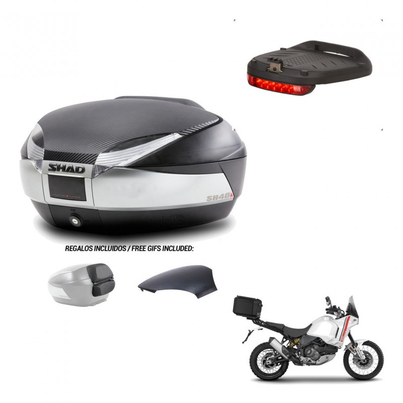 SHAD Baul SH48 tapa respaldo + soporte montaje luz de freno KIT-442799