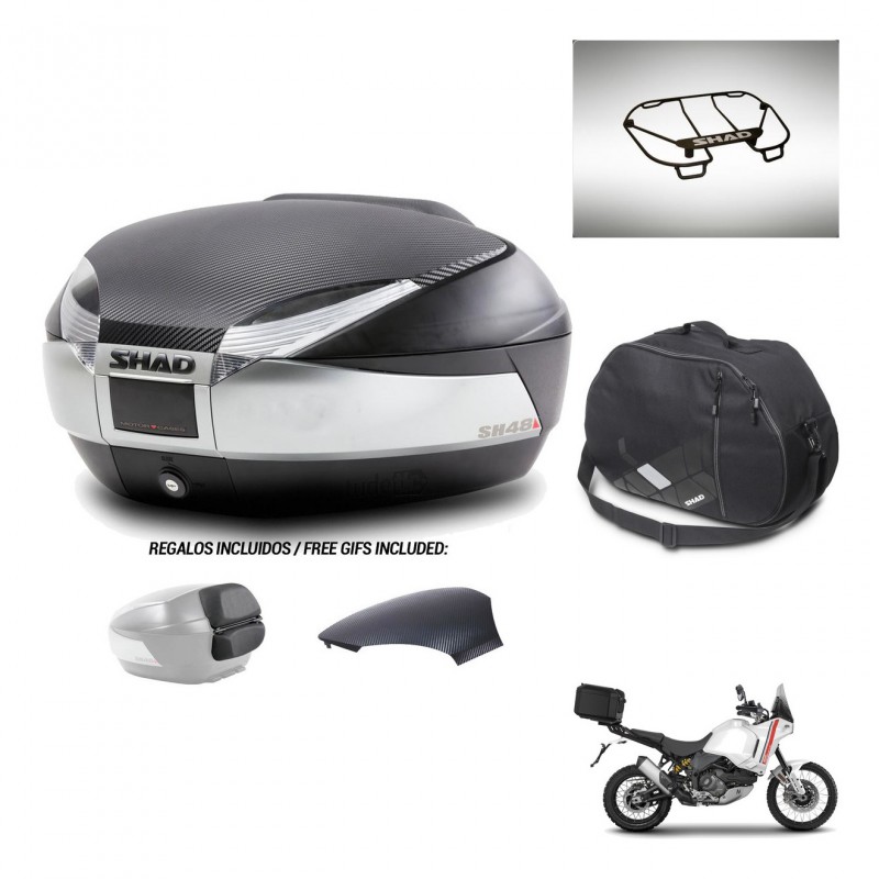 SHAD Baul SH48 tapa respaldo + soporte montaje accesorios KIT-442804