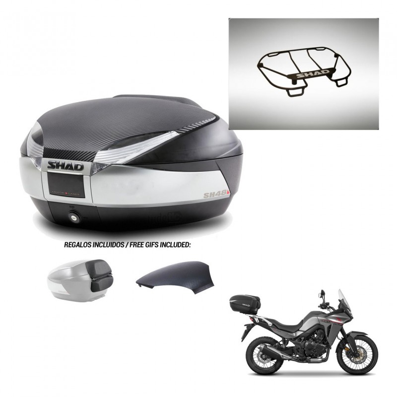 SHAD Baul SH48 tapa respaldo + soporte montaje parrilla superior KIT-442818