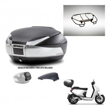 SHAD Baul SH48 tapa respaldo + soporte montaje parrilla superior KIT-442842