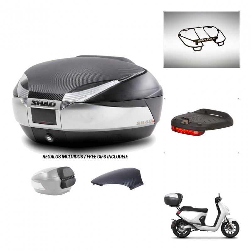 SHAD Baul SH48 tapa respaldo + soporte montaje accesorios KIT-442843
