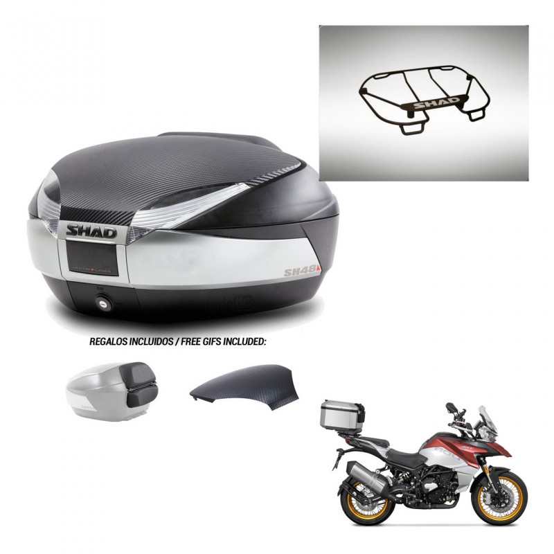 SHAD Baul SH48 tapa respaldo + soporte montaje parrilla superior KIT-442850