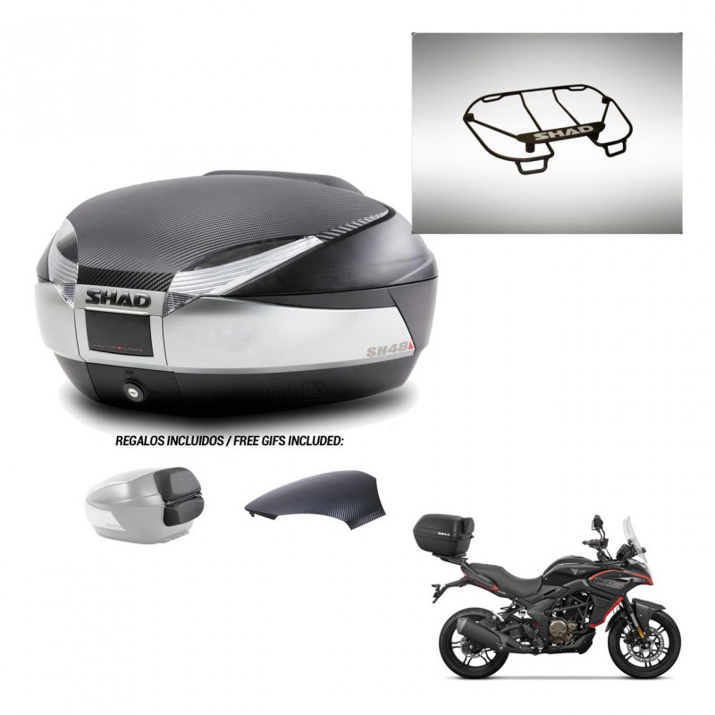 SHAD Baul SH48 tapa respaldo + soporte montaje parrilla superior KIT-442858