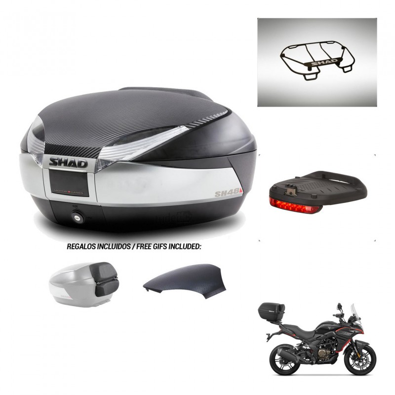 SHAD Baul SH48 tapa respaldo + soporte montaje accesorios KIT-442859