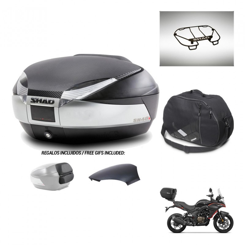 SHAD Baul SH48 tapa respaldo + soporte montaje accesorios KIT-442860