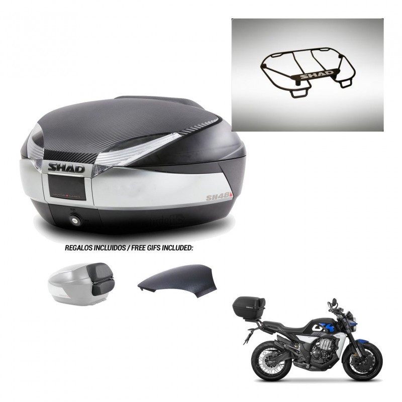 SHAD Baul SH48 tapa respaldo + soporte montaje parrilla superior KIT-442874