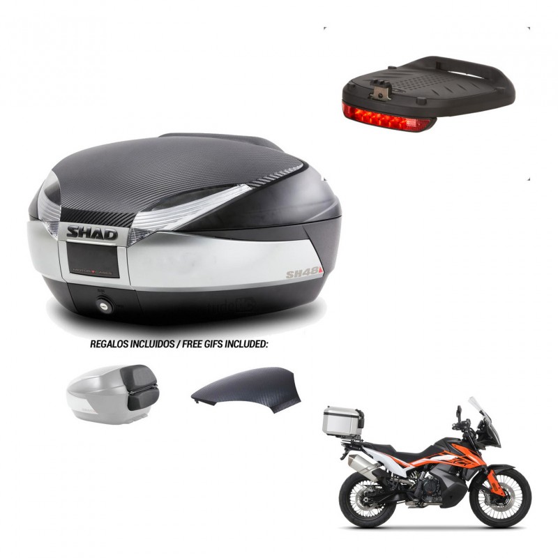 SHAD Baul SH48 tapa respaldo + soporte montaje luz de freno KIT-442887