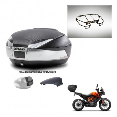 SHAD Baul SH48 tapa respaldo + soporte montaje parrilla superior KIT-442922