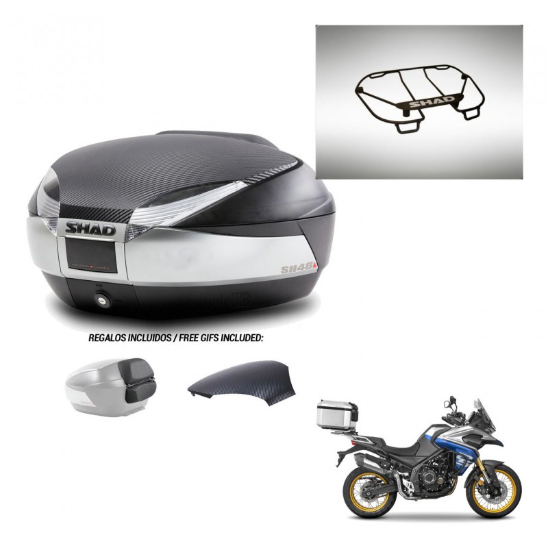 SHAD Baul SH48 tapa respaldo + soporte montaje parrilla superior KIT-442954
