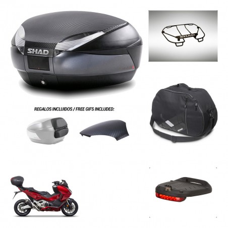SHAD Baul SH48 tapa respaldo + soporte montaje accesorios 49 L KIT-442990