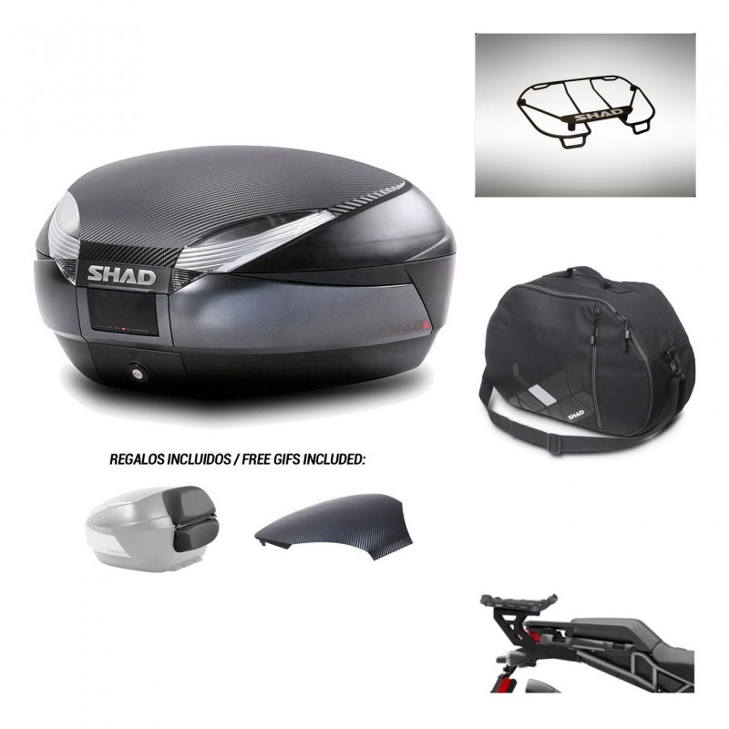 SHAD Baul SH48 tapa respaldo + soporte montaje accesorios 49 L KIT-442997
