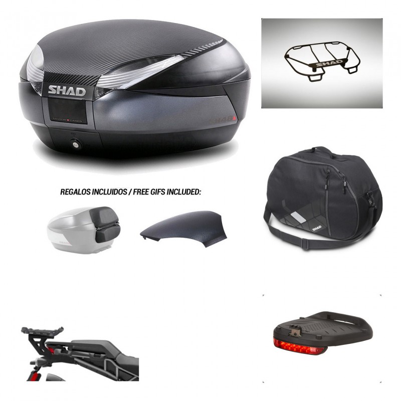 SHAD Baul SH48 tapa respaldo + soporte montaje accesorios 49 L KIT-442998