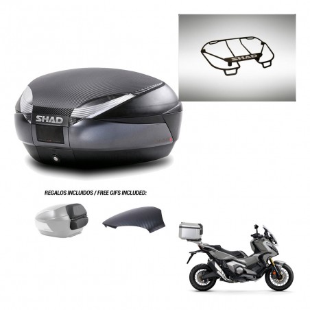 SHAD Baul SH48 tapa respaldo + soporte montaje parrilla superior 49 L KIT-443011