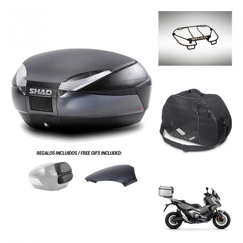SHAD Baul SH48 tapa respaldo + soporte montaje accesorios 49 L KIT-443013