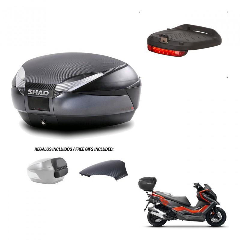 SHAD Trunk SH48 backrest cover + mounting bracket brake light 49 L KIT-443016