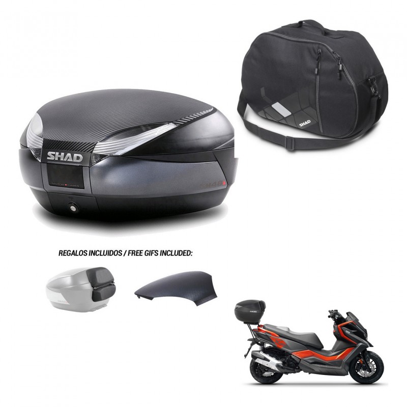 SHAD Baul SH48 tapa respaldo + soporte montaje bolsa interna 49 L KIT-443017