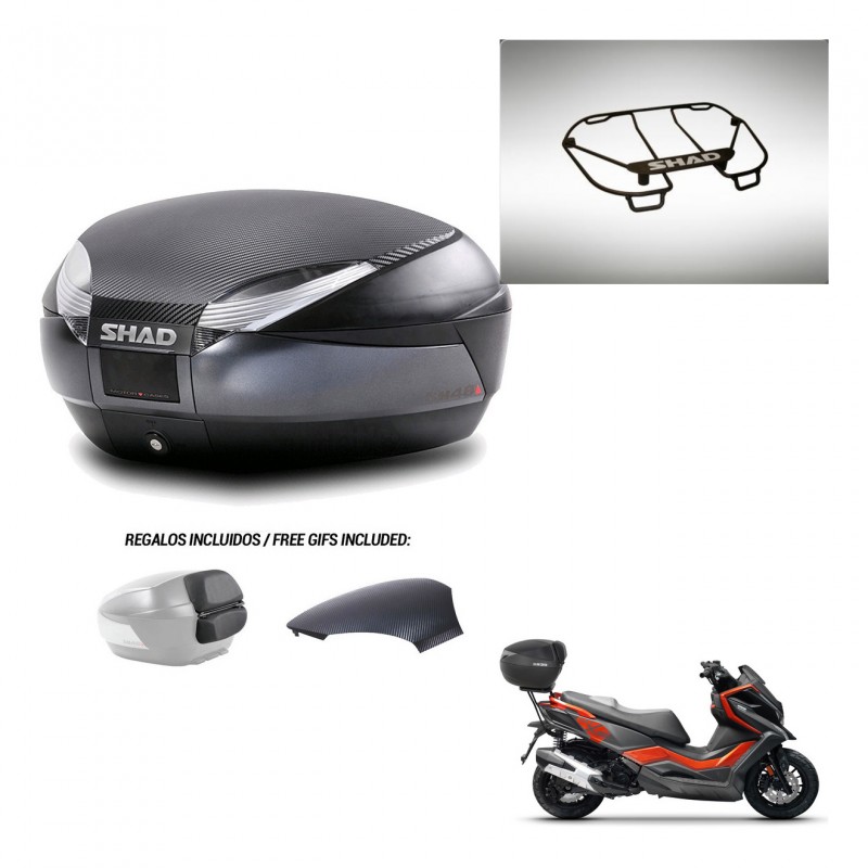 SHAD Trunk SH48 backrest cover + mounting bracket upper grill 49 L KIT-443019