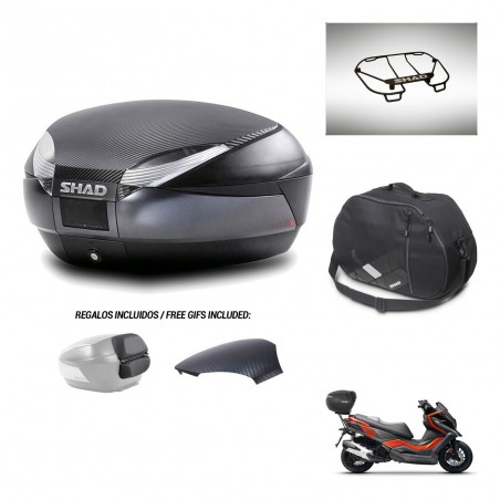 SHAD Baul SH48 tapa respaldo + soporte montaje accesorios 49 L KIT-443021