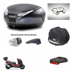 SHAD Baul SH48 tapa respaldo + soporte montaje accesorios 49 L KIT-443022
