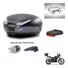 SHAD Baul SH48 tapa respaldo + soporte montaje accesorios 49 L KIT-443036