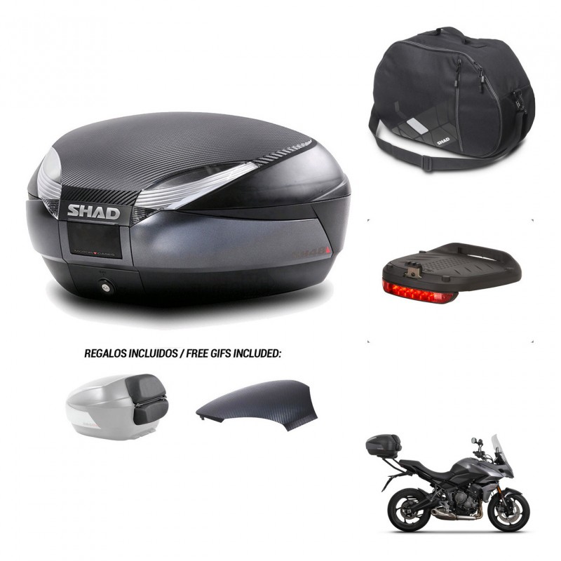 SHAD Baul SH48 tapa respaldo + soporte montaje accesorios 49 L KIT-443050
