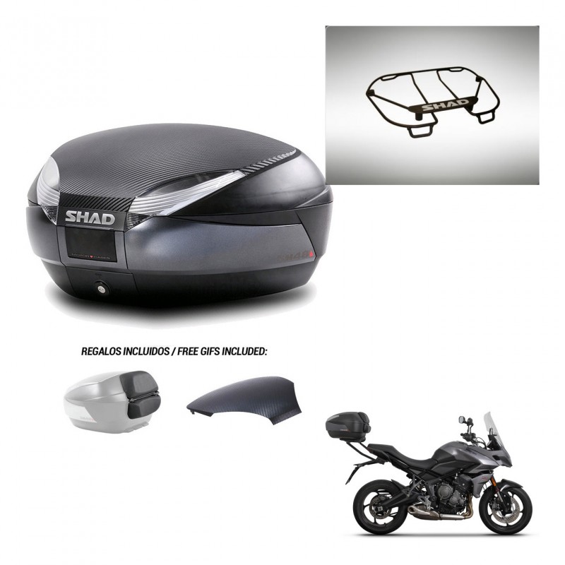 SHAD Baul SH48 tapa respaldo + soporte montaje parrilla superior 49 L KIT-443051