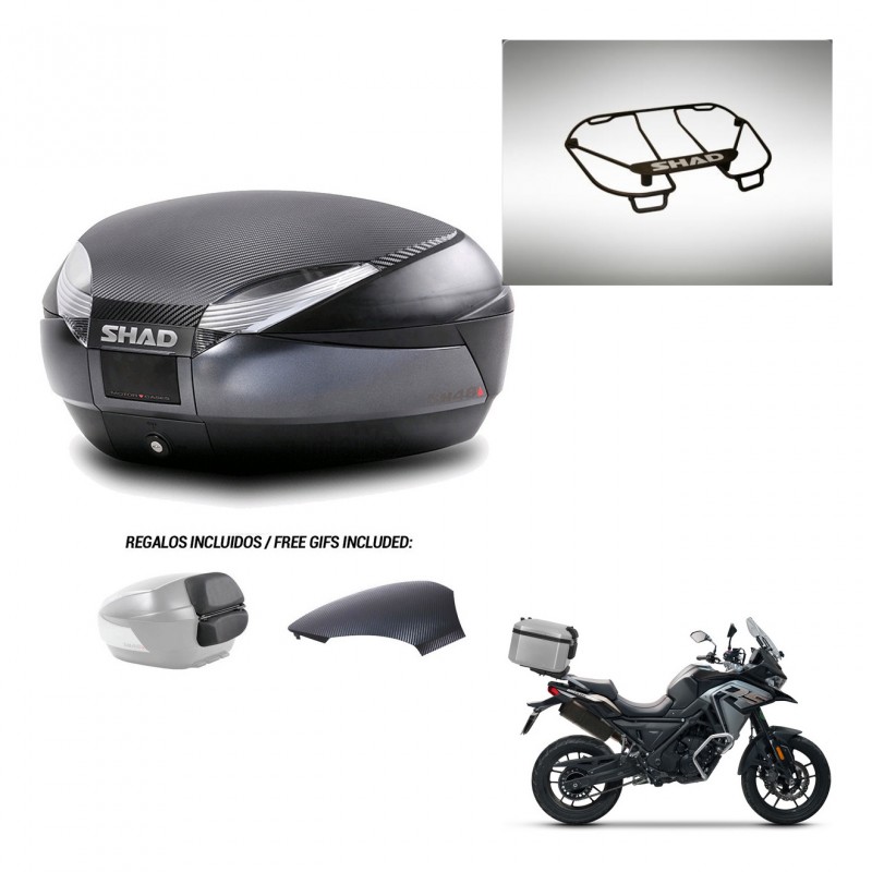 SHAD Baul SH48 tapa respaldo + soporte montaje parrilla superior 49 L KIT-443059