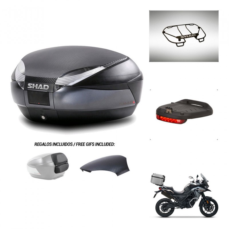 SHAD Baul SH48 tapa respaldo + soporte montaje accesorios 49 L KIT-443060
