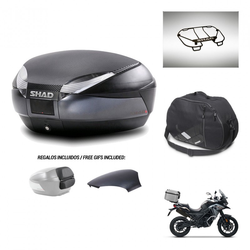 SHAD Baul SH48 tapa respaldo + soporte montaje accesorios 49 L KIT-443061