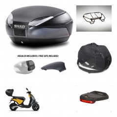 SHAD Baul SH48 tapa respaldo + soporte montaje accesorios 49 L KIT-443070
