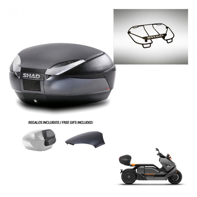 SHAD Baul SH48 tapa respaldo + soporte montaje parrilla superior 49 L KIT-443075