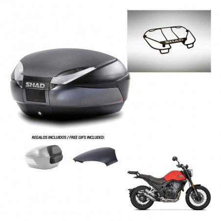 SHAD Baul SH48 tapa respaldo + soporte montaje parrilla superior 49 L KIT-443091