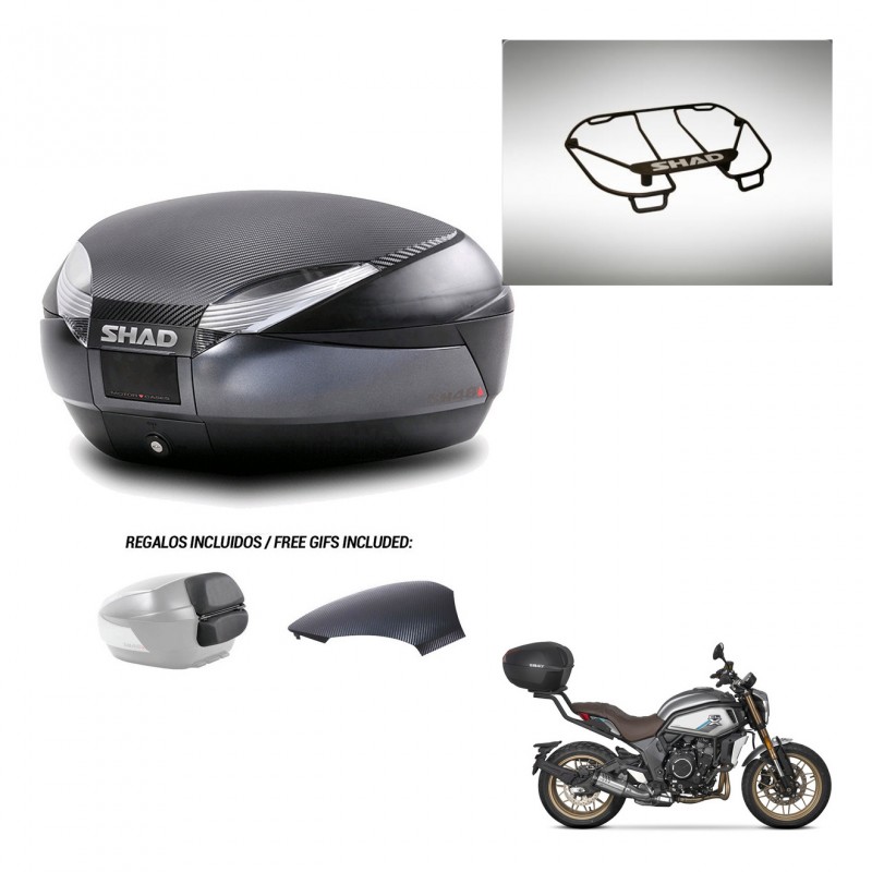 SHAD Baul SH48 tapa respaldo + soporte montaje parrilla superior 49 L KIT-443115