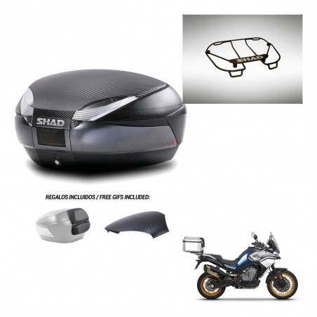 SHAD Baul SH48 tapa respaldo + soporte montaje parrilla superior 49 L KIT-443123