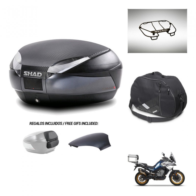 SHAD Baul SH48 tapa respaldo + soporte montaje accesorios 49 L KIT-443125